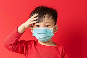 流感儿童预防传染医疗摄影图