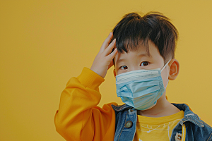 流感儿童医学医疗摄影图