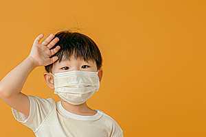 流感儿童病毒医学摄影图
