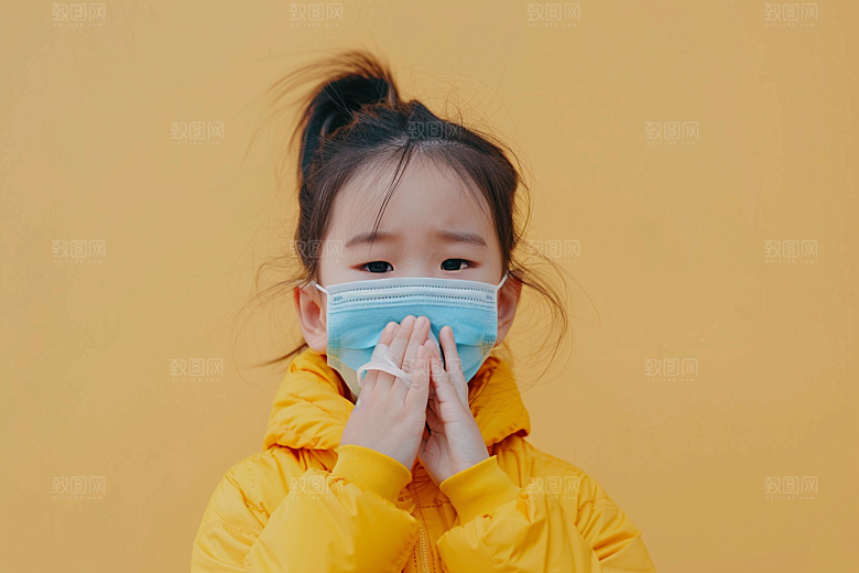 流感儿童医学高清摄影图