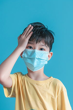 流感儿童医疗发烧摄影图
