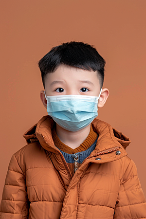 流感儿童病毒医疗摄影图