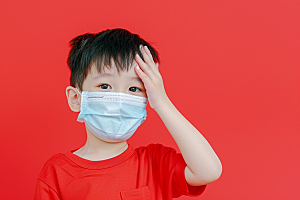 流感儿童预防传染传播摄影图