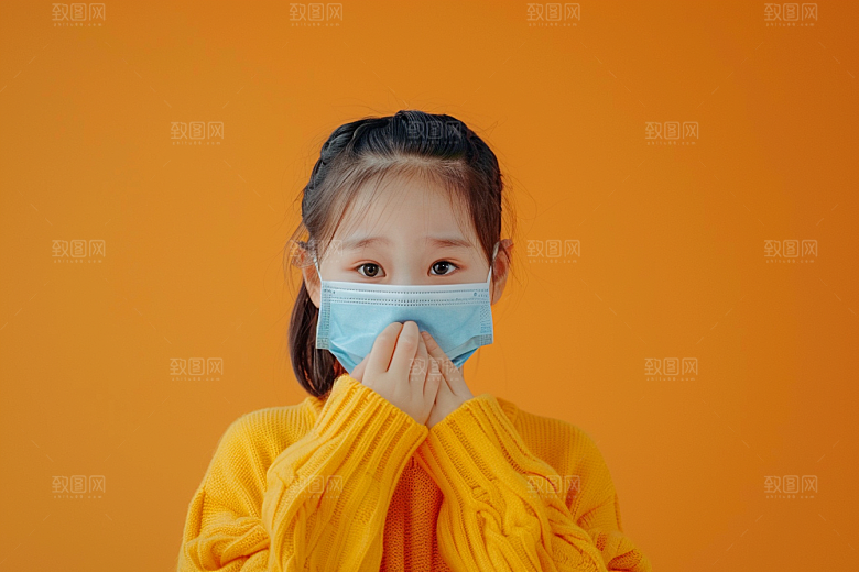 流感儿童传播人物摄影图