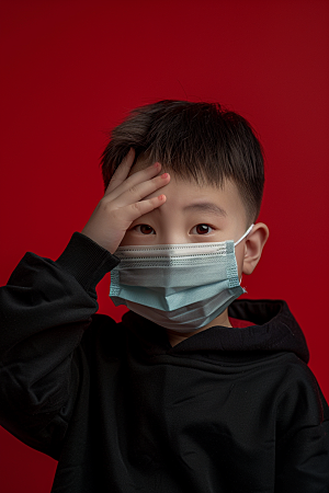 流感儿童医学病毒摄影图