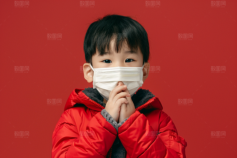 流感儿童医疗预防传染摄影图