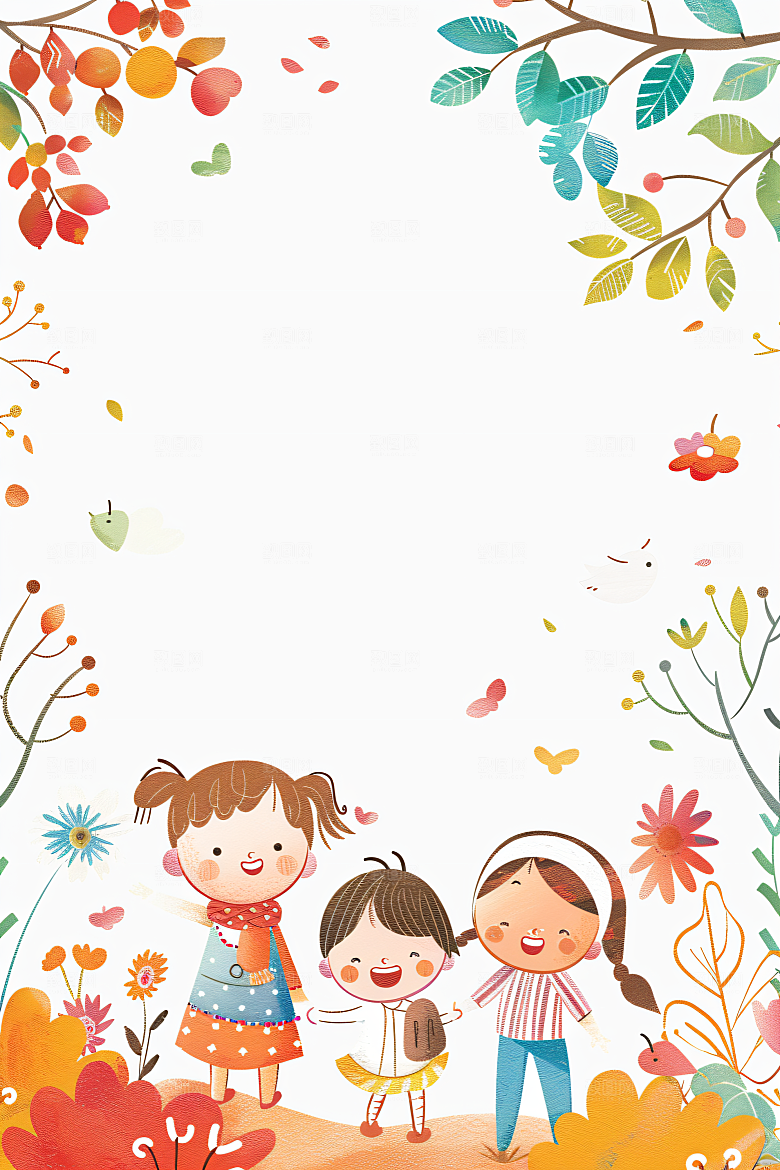 六一儿童节快乐卡通插画