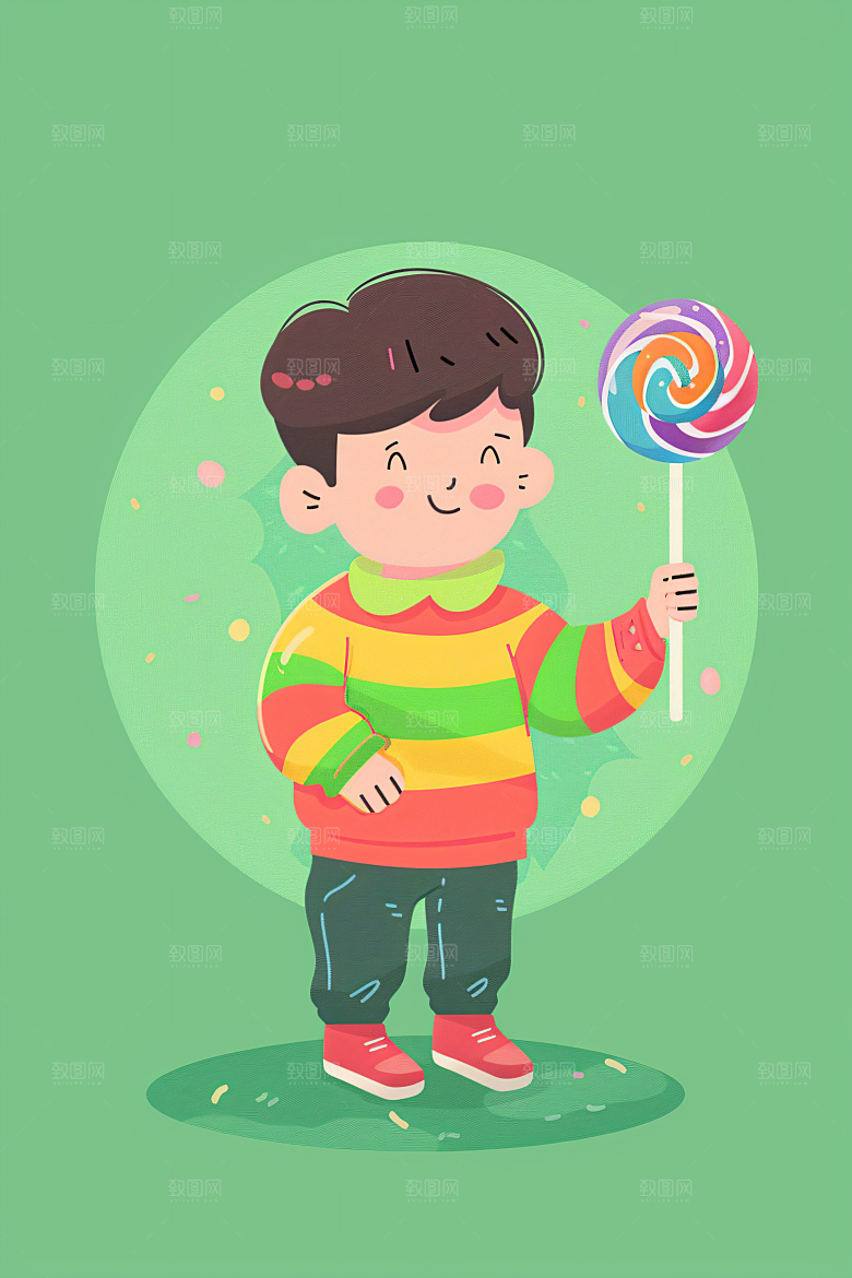 六一儿童节卡通人物插画