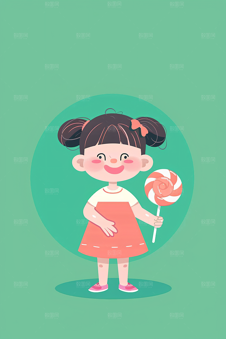 六一儿童节多彩梦幻插画