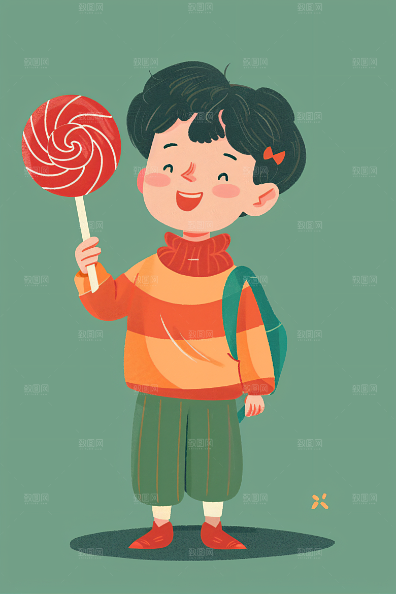 六一儿童节卡通玩耍插画
