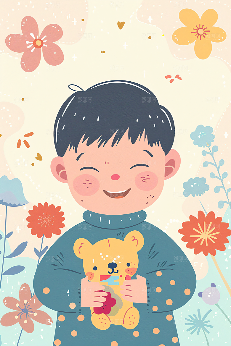 六一儿童节人物高清插画