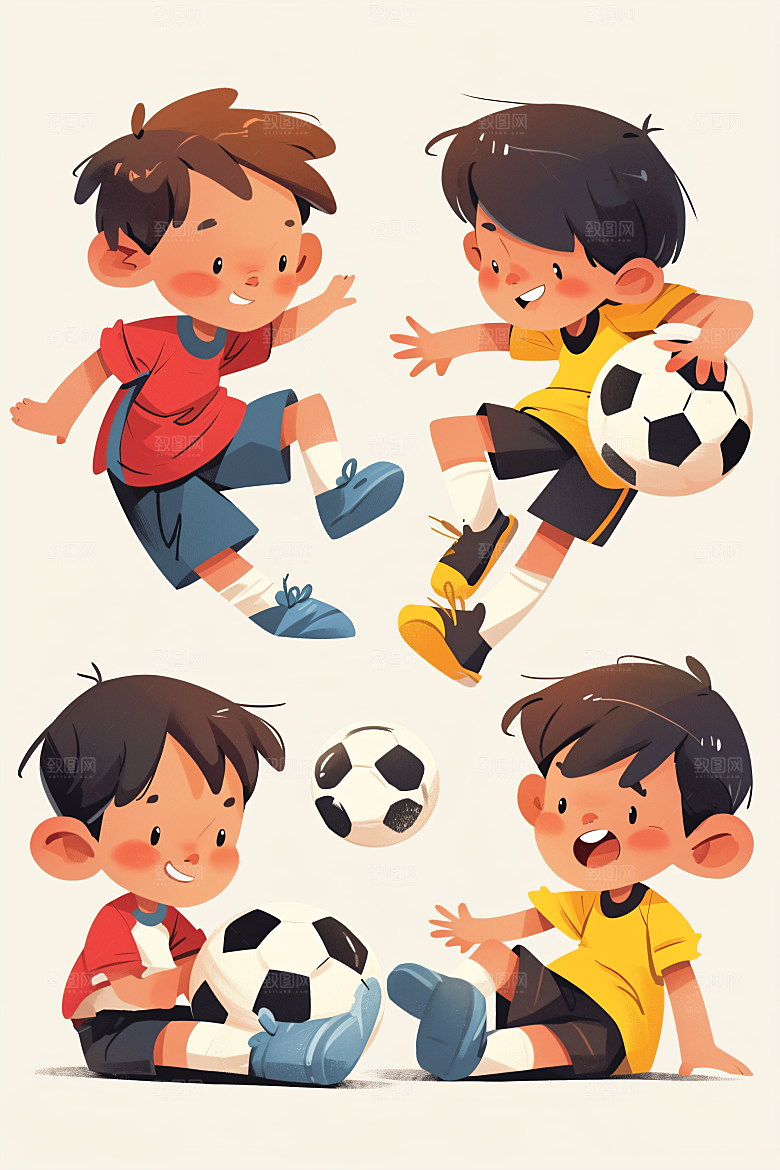 六一儿童节快乐开心小朋友插画