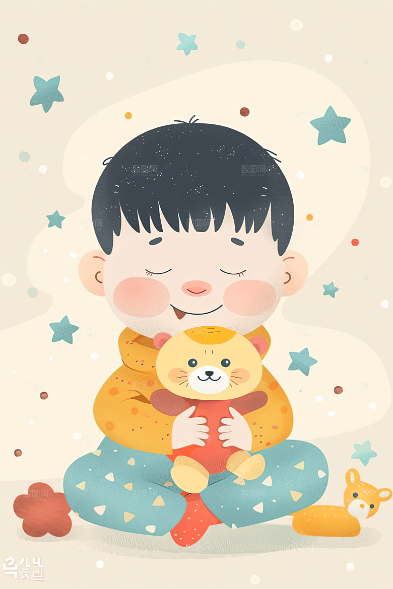 六一儿童节幸福童年高清插画