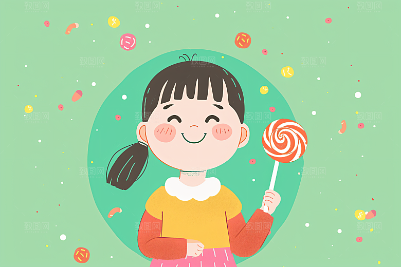 六一儿童节高清玩耍插画