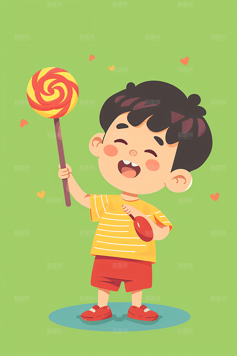 六一儿童节梦幻玩耍插画