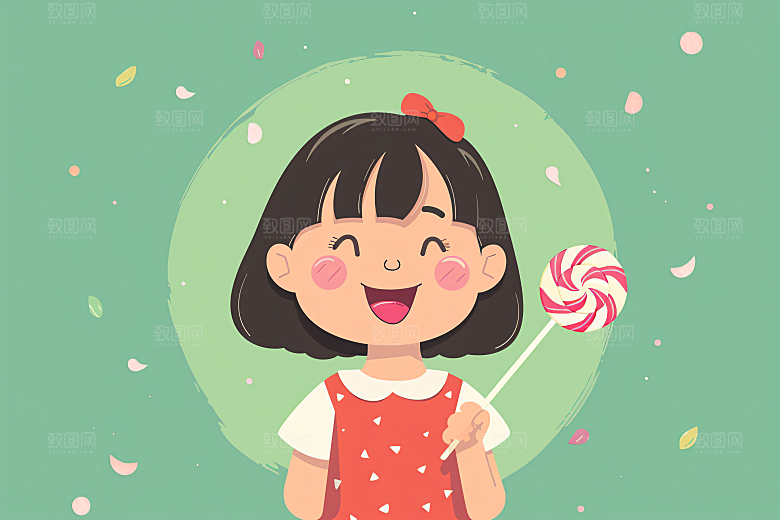 六一儿童节高清开心小朋友插画