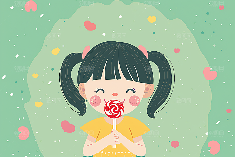 六一儿童节梦幻童趣插画