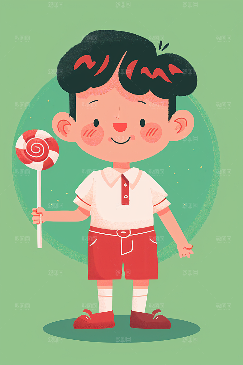 六一儿童节快乐卡通插画
