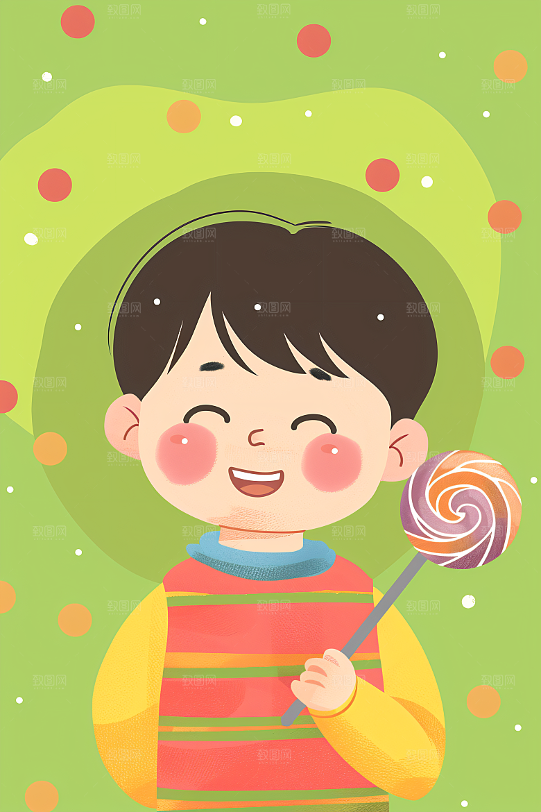 六一儿童节梦幻手绘插画
