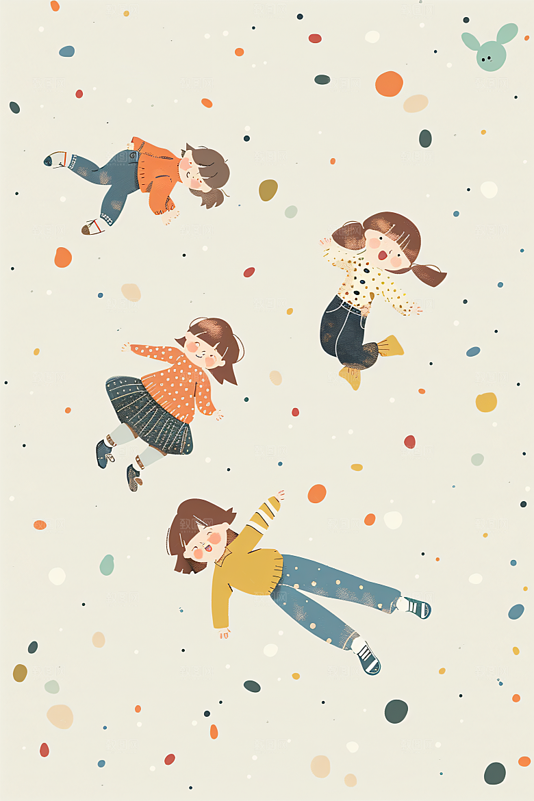 六一儿童节高清人物插画