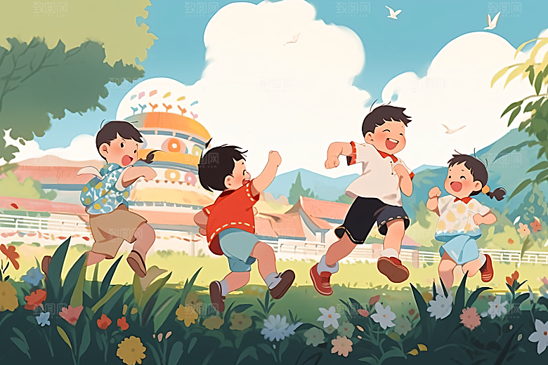 六一儿童节高清童趣插画