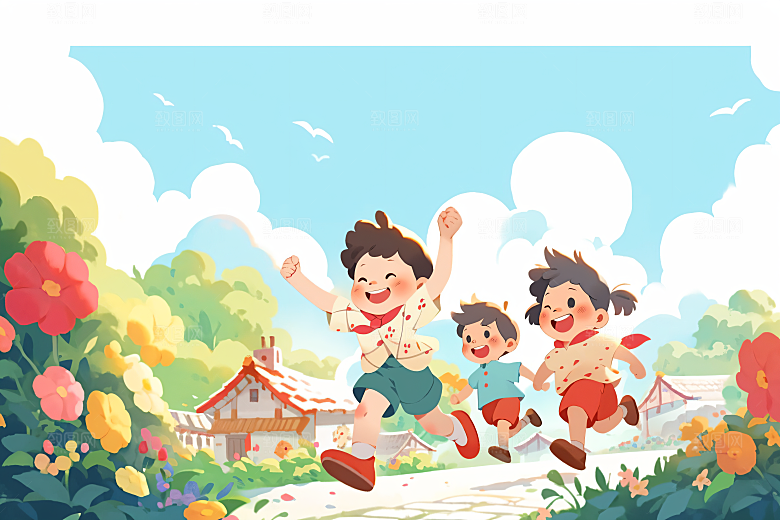 六一儿童节高清快乐插画