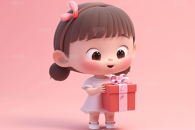 快乐儿童人物3D模型