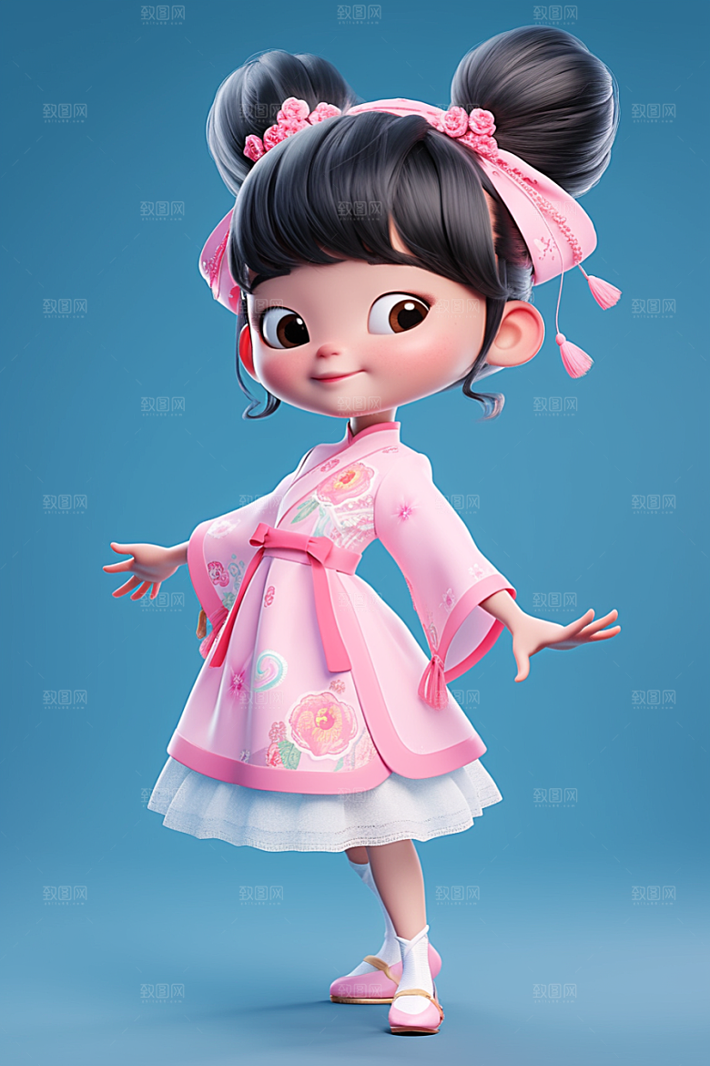 快乐儿童3D卡通模型