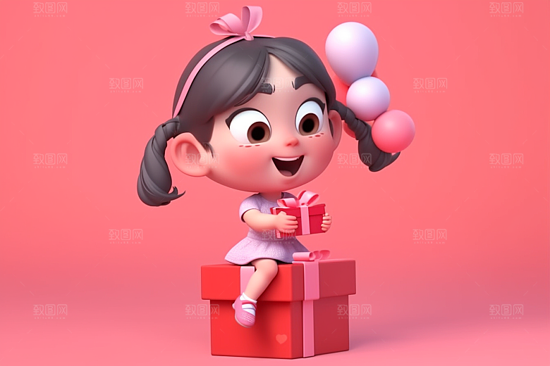 快乐儿童立体3D模型
