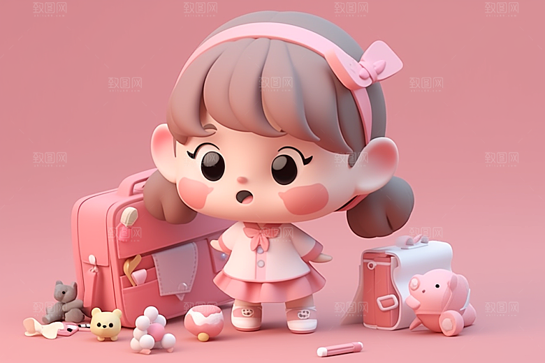 快乐儿童立体可爱模型