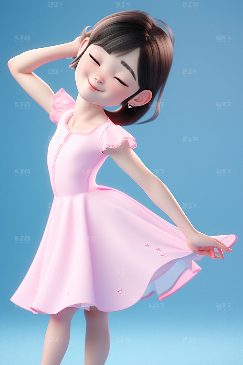 快乐儿童人物可爱模型