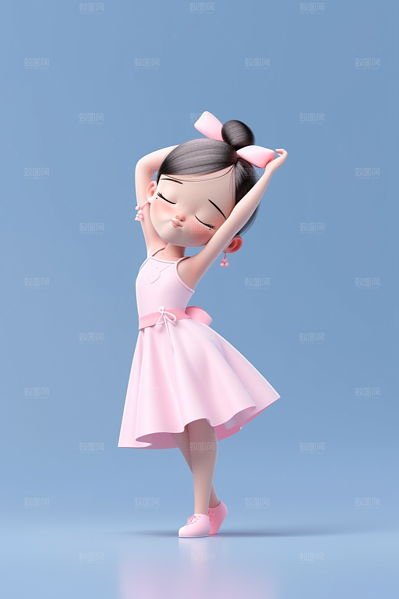 快乐儿童可爱3D模型