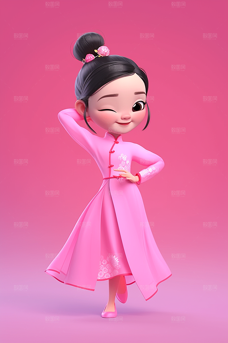 快乐儿童人物3D模型