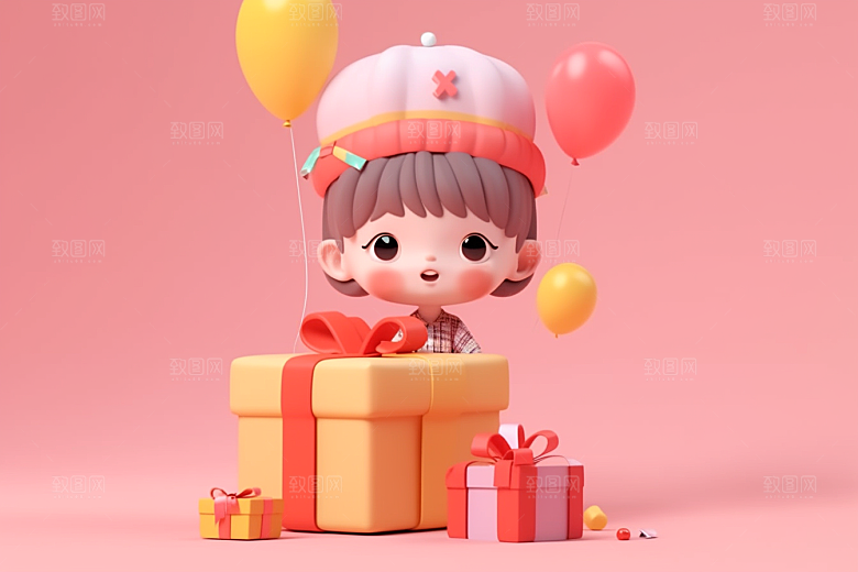 快乐儿童立体3D模型