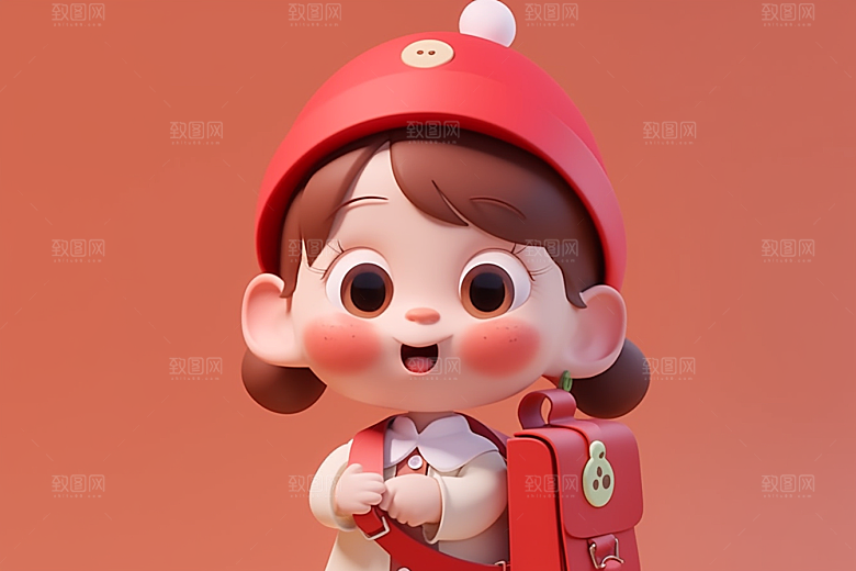 快乐儿童形象可爱模型