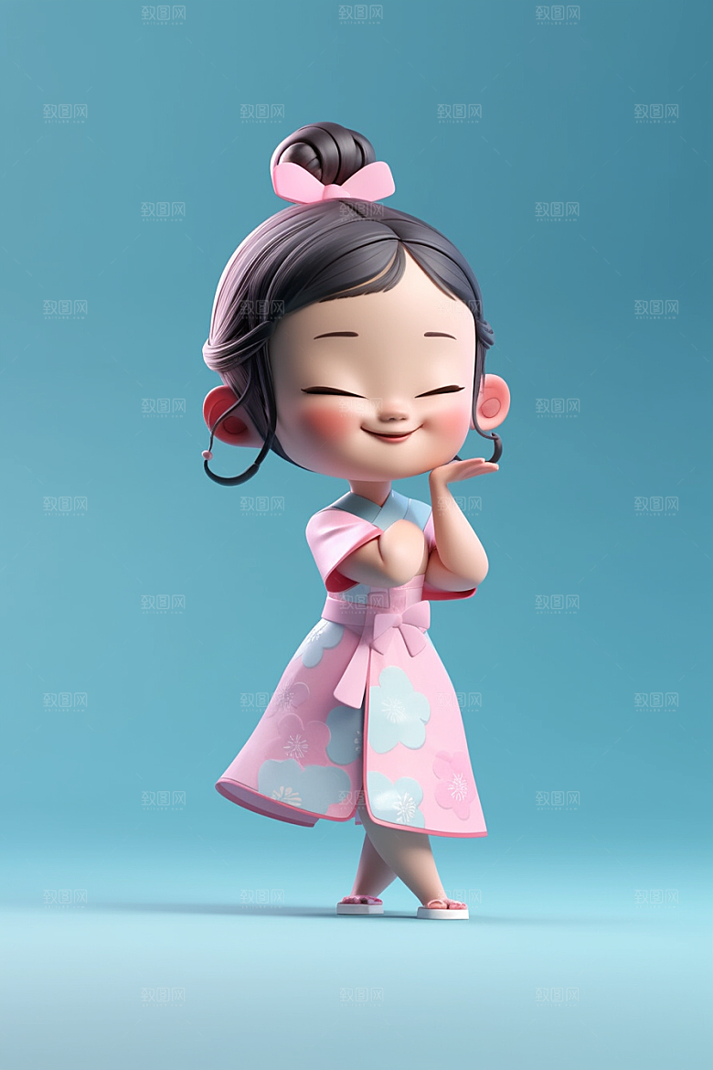 快乐儿童卡通可爱模型