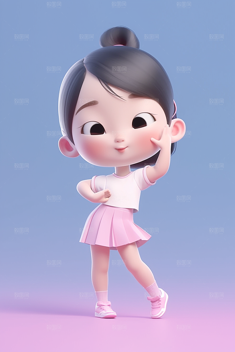 快乐儿童形象童真模型
