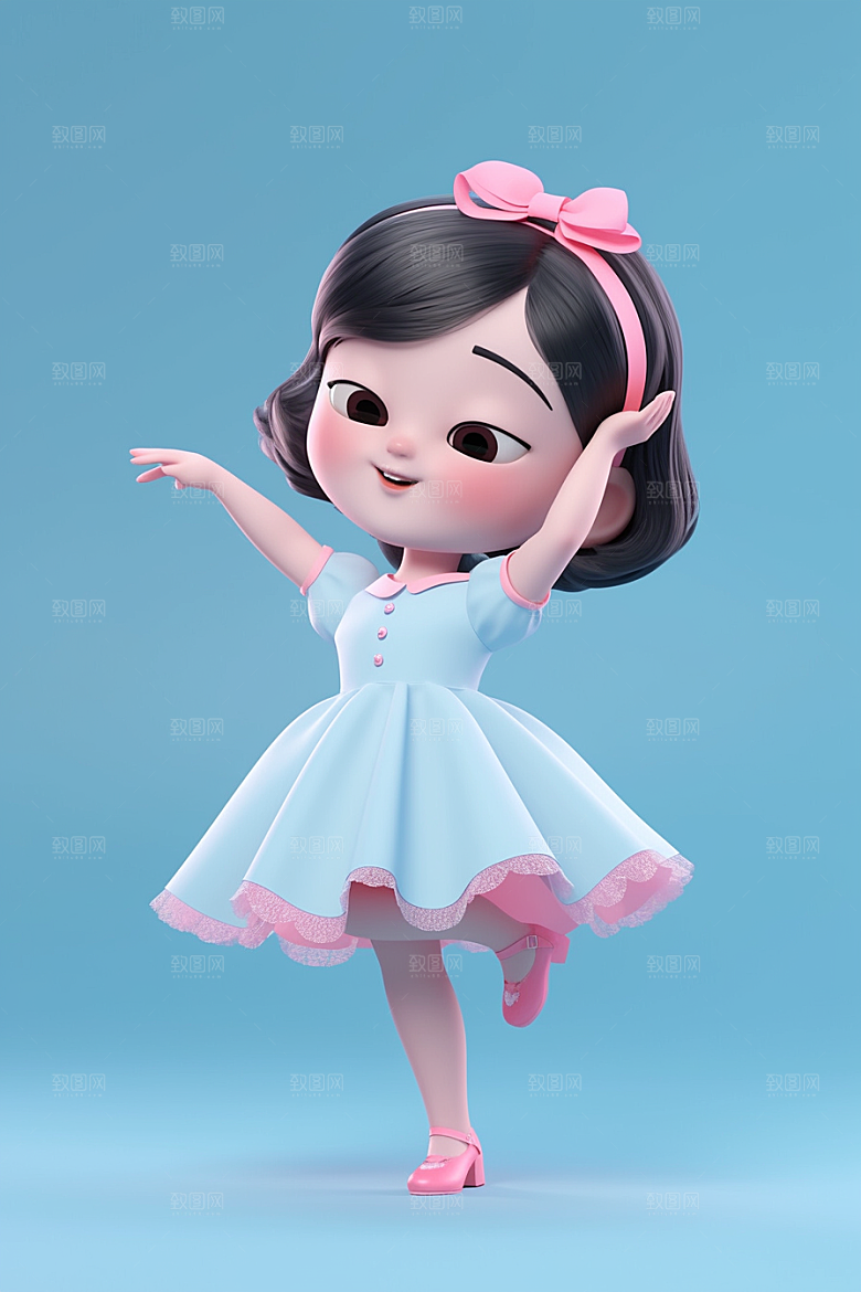 快乐儿童孩童人物模型