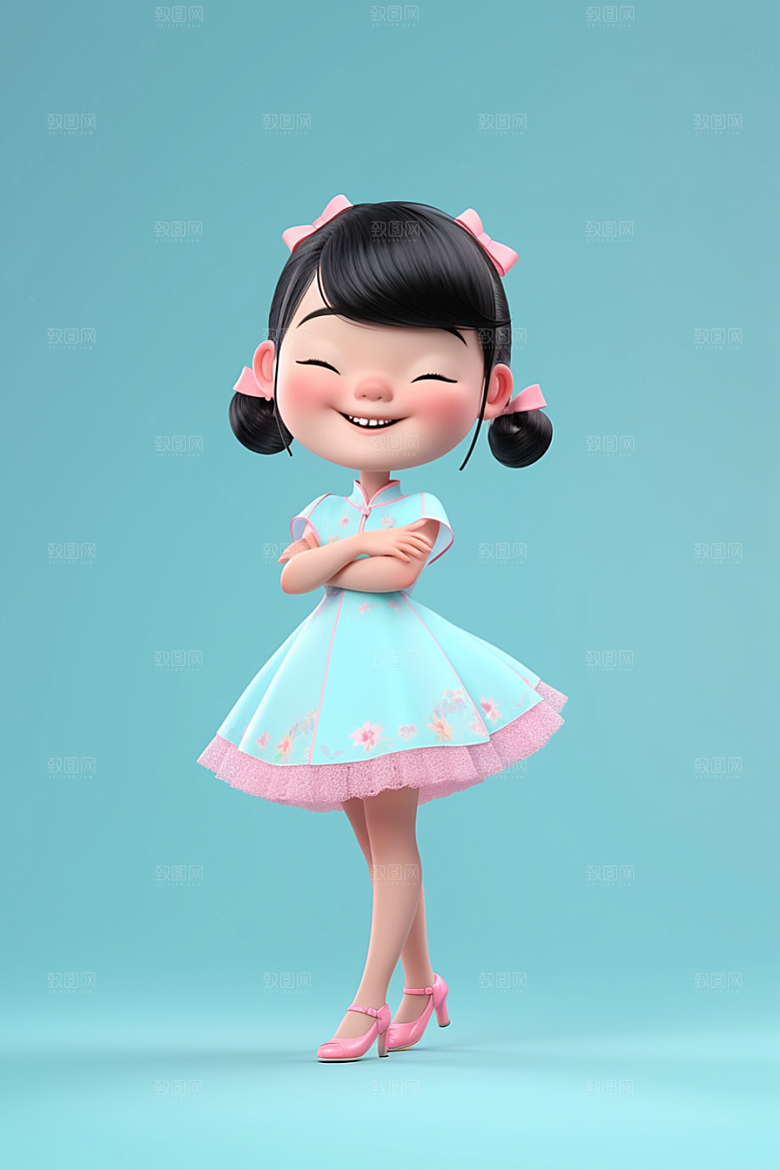 快乐儿童立体人物模型