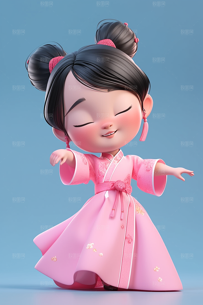 快乐儿童3D卡通模型