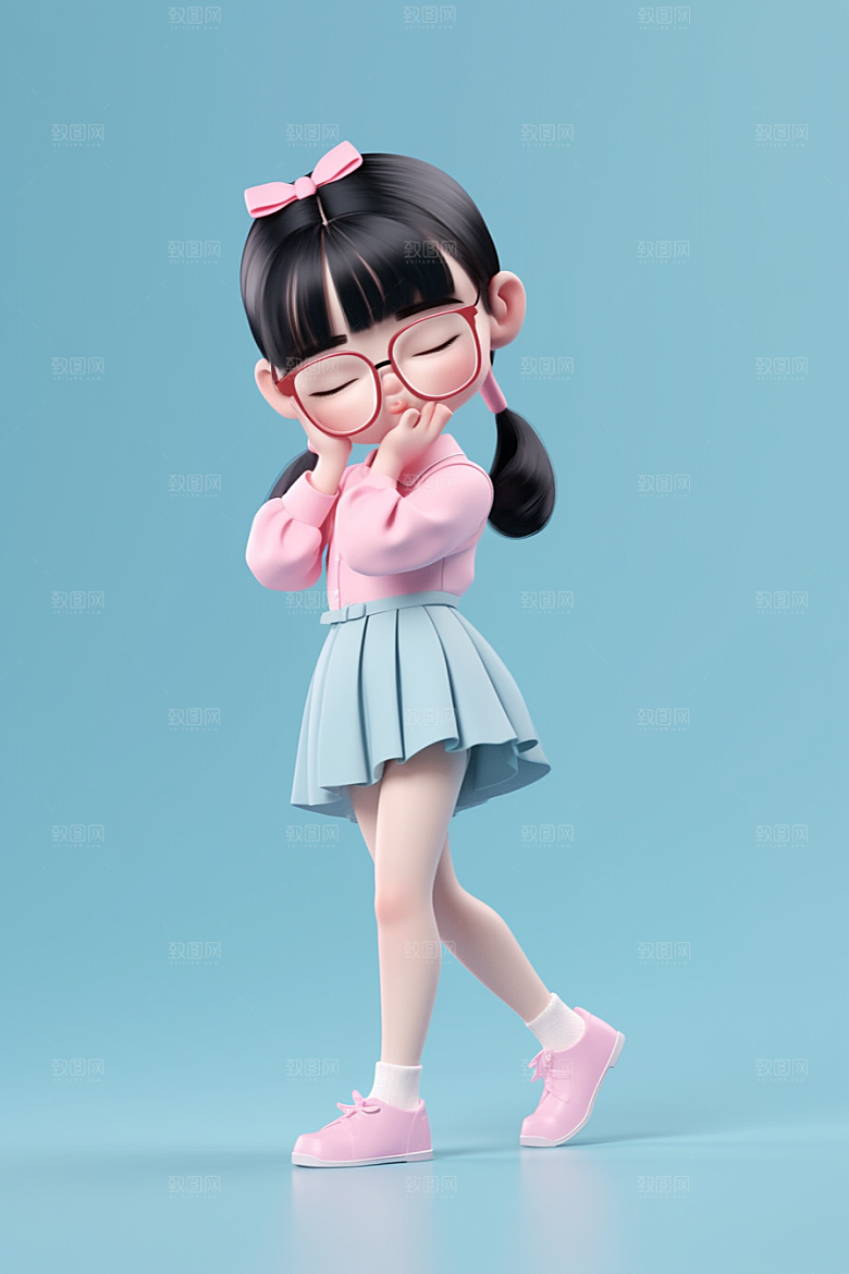 快乐儿童形象可爱模型