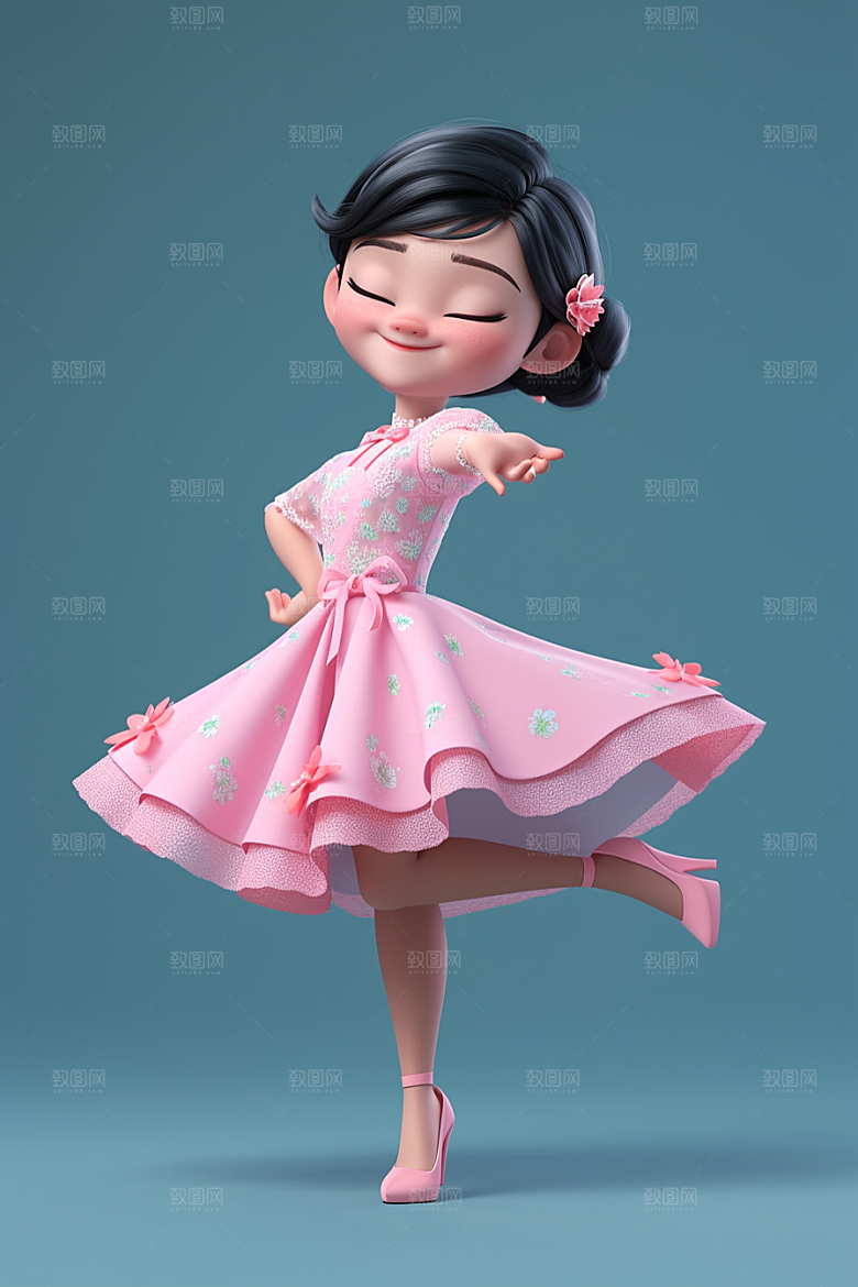 快乐儿童3D人物模型