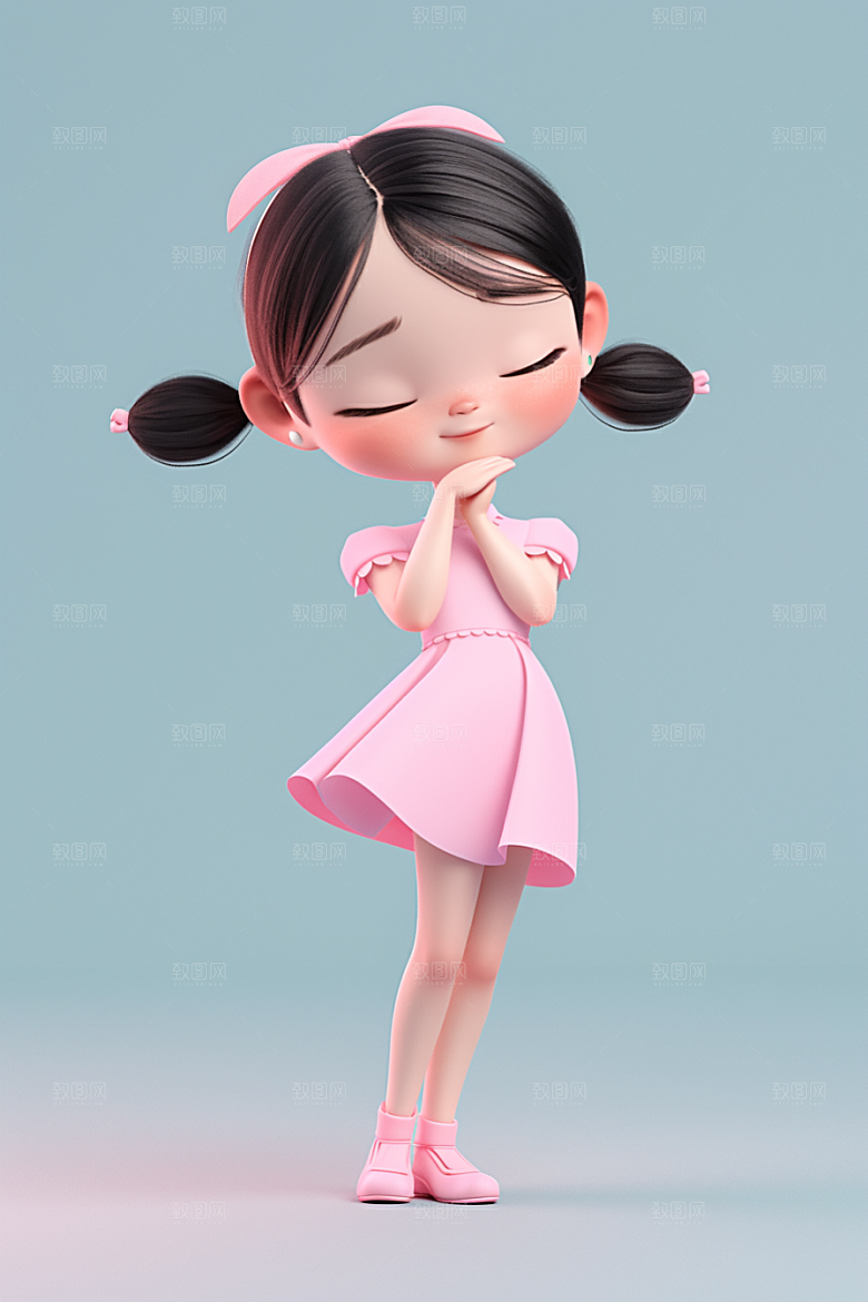 快乐儿童六一儿童节人物模型