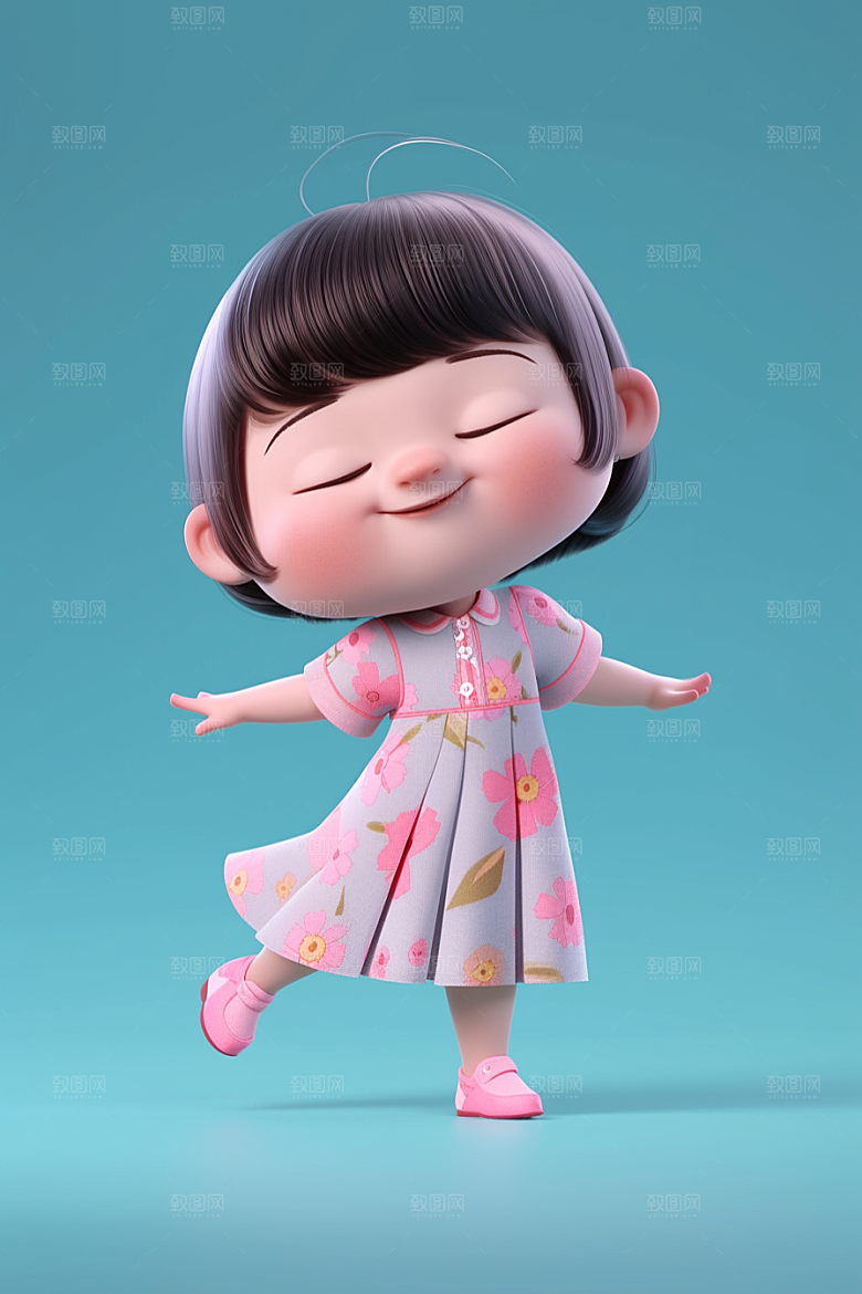 快乐儿童孩童六一儿童节模型