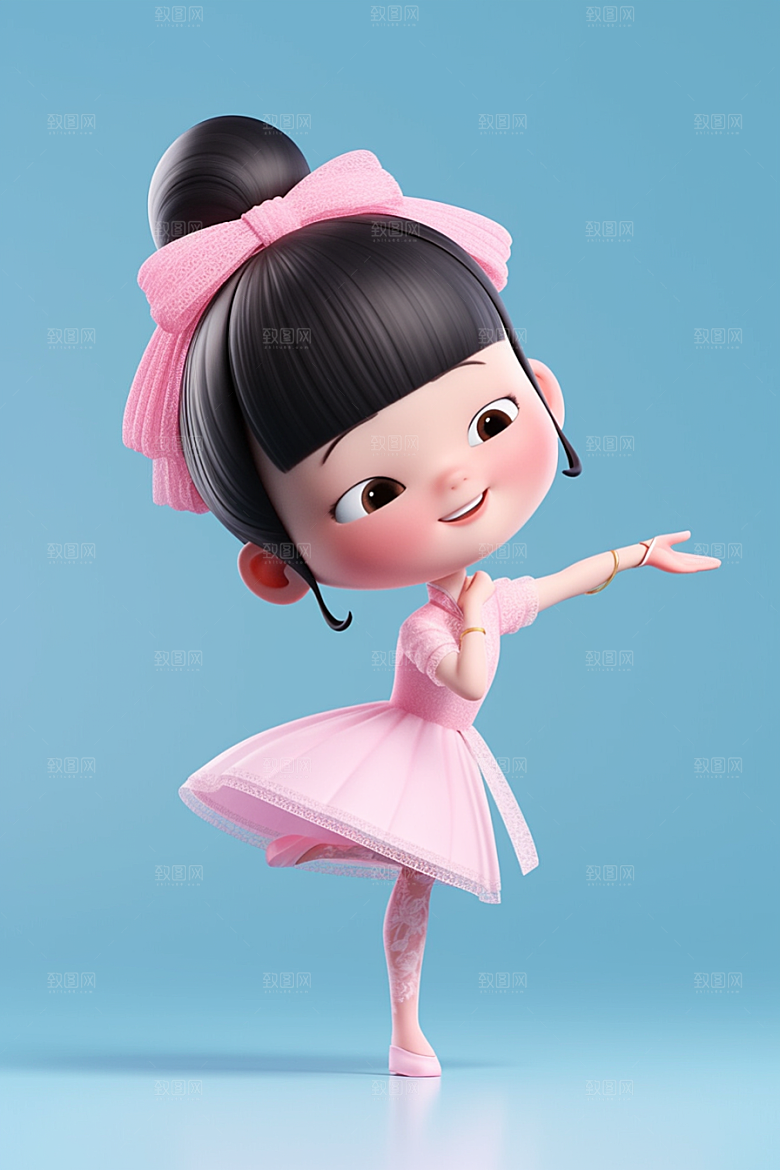 快乐儿童可爱卡通模型