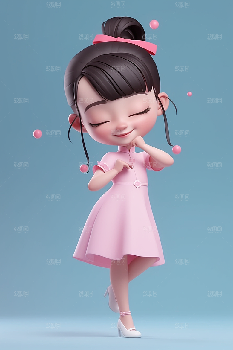 快乐儿童可爱立体模型