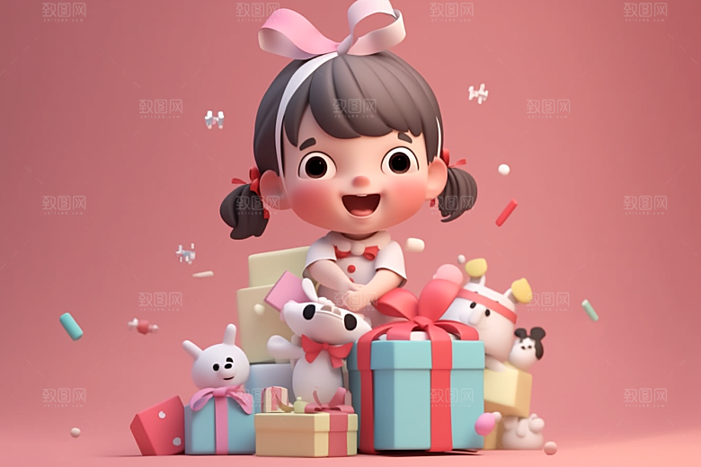 快乐儿童3D立体模型