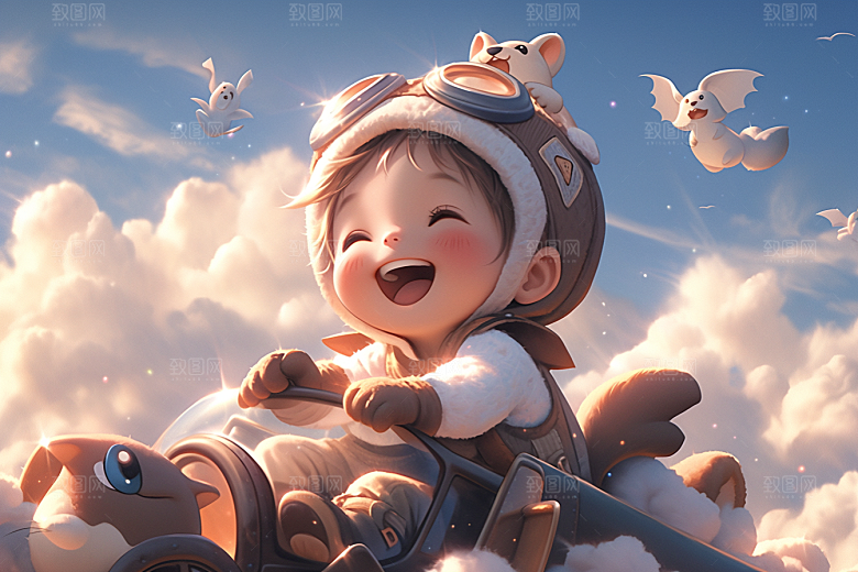 快乐儿童3D孩童模型