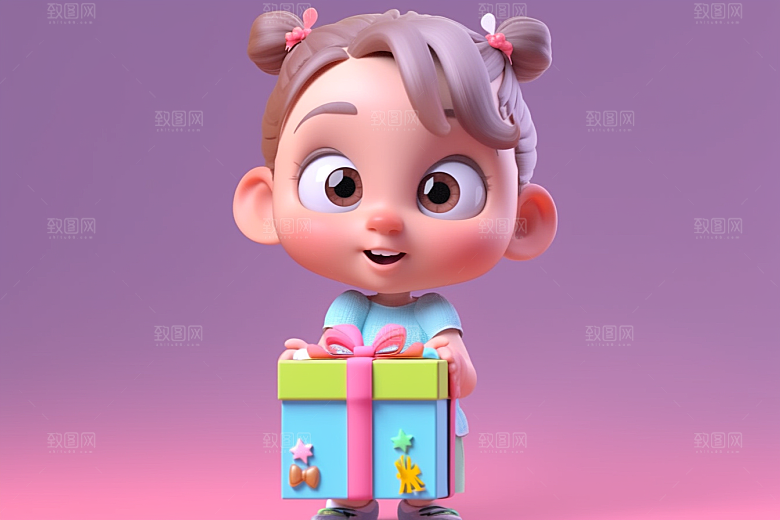 快乐儿童3D人物模型