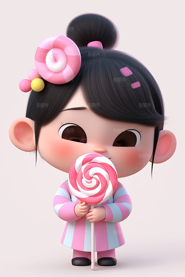 快乐儿童人物3D模型